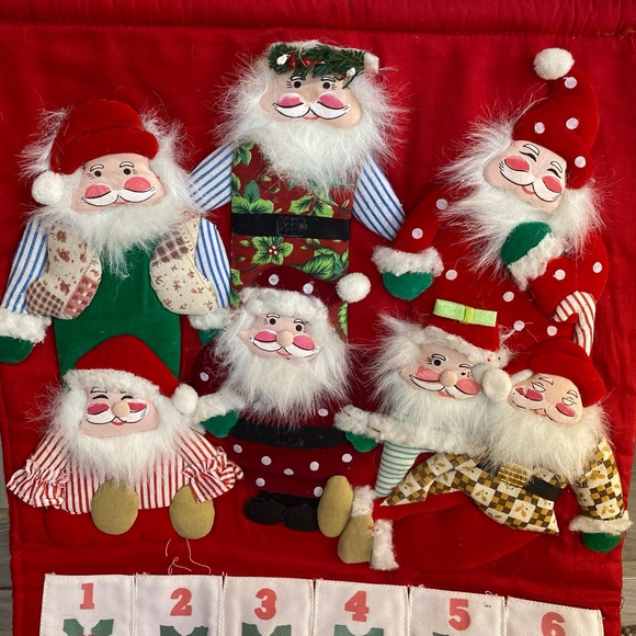 Christmas Advent Calendar Santas Potpourri Design Wood Dowel - Picture 4 of 10